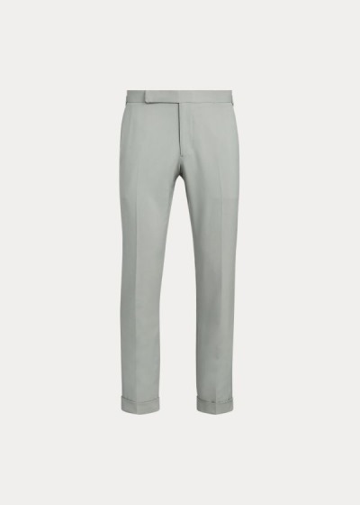 Pantalones Ralph Lauren Hombre Grises - Gregory Wool Gabardine - UNCLY8736